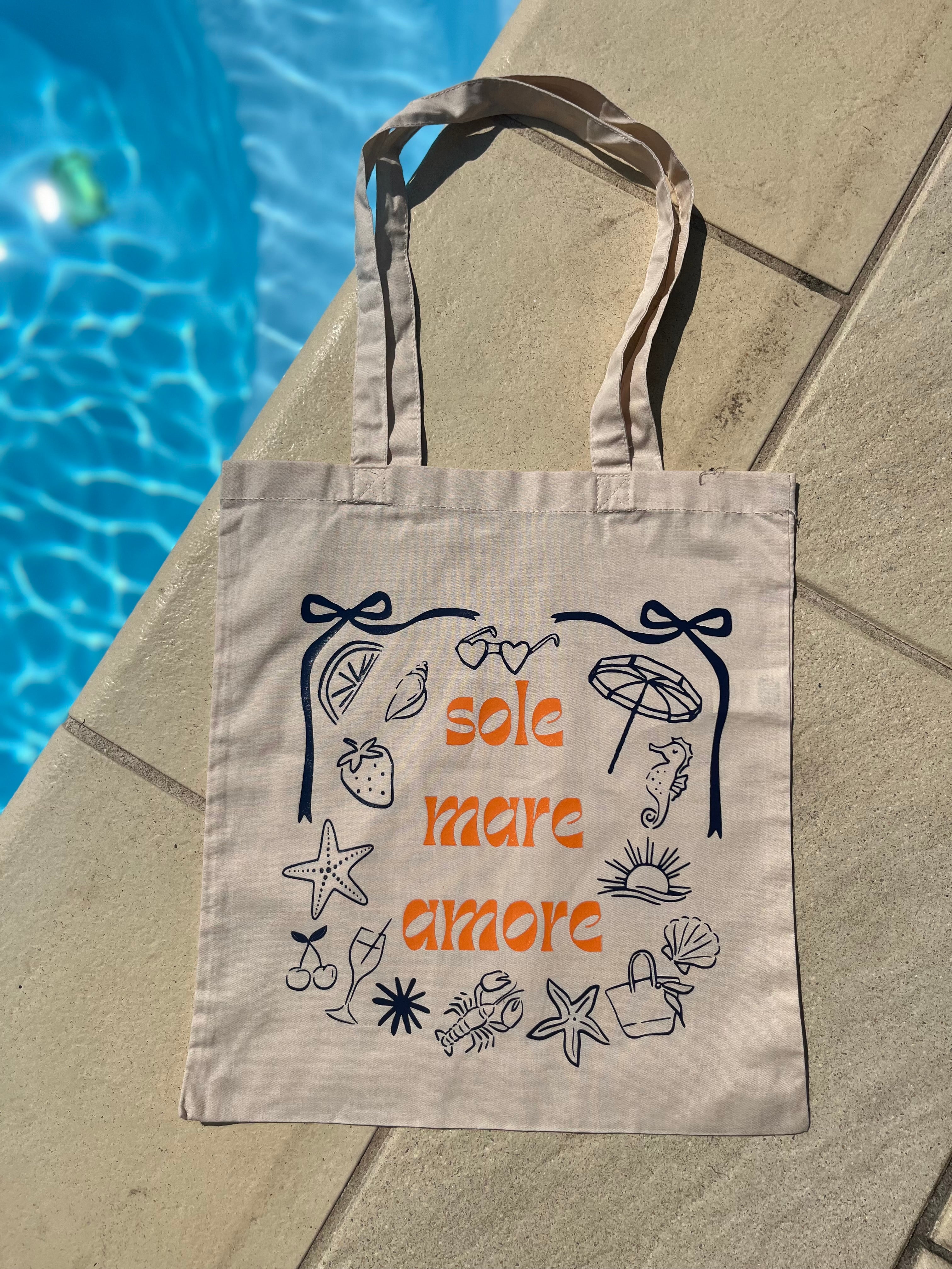 Baumwolltasche "sole, mare, amore"