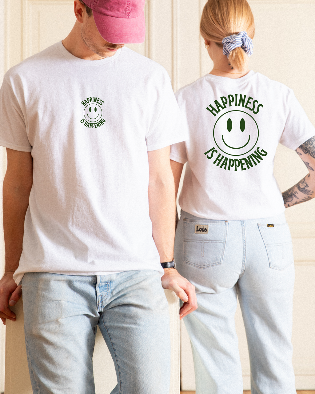Happiness is happening – Das motivierende Statement-T-Shirt für positive Vibes