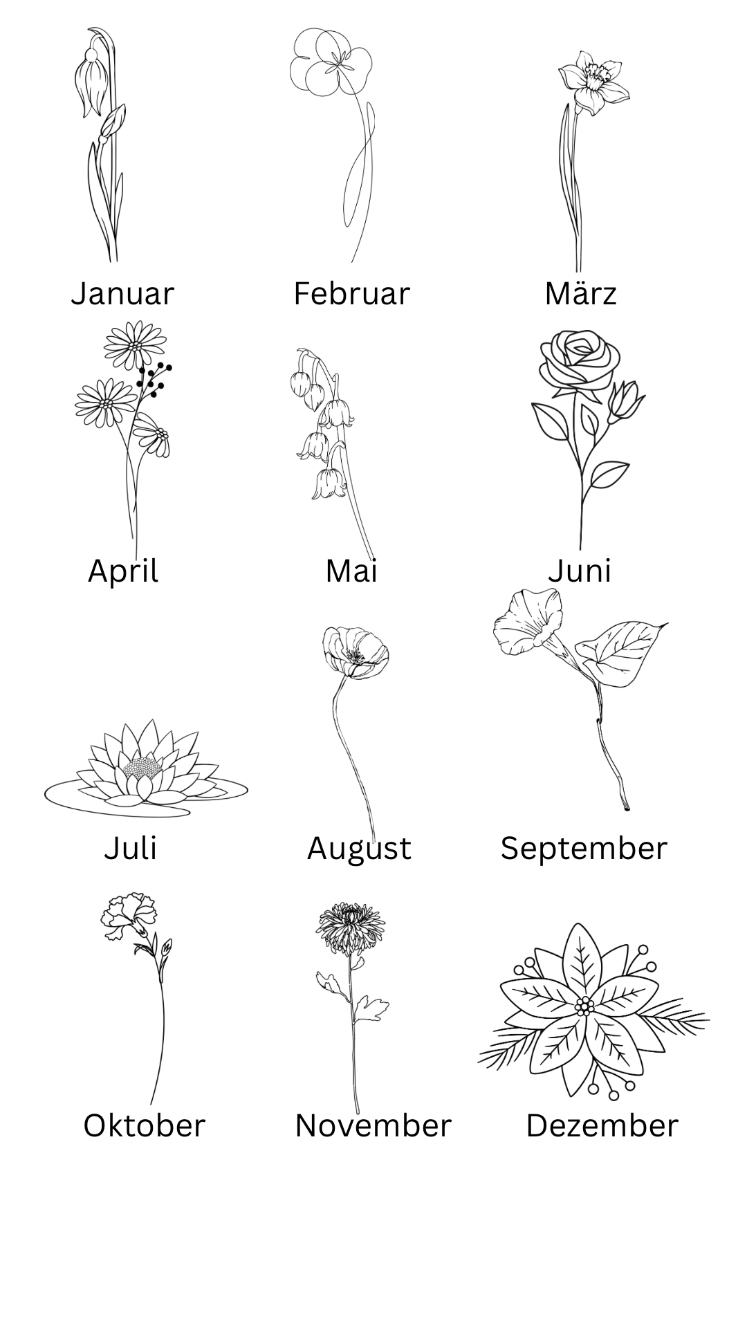 Erinnerungsbox mit Geburtsblume