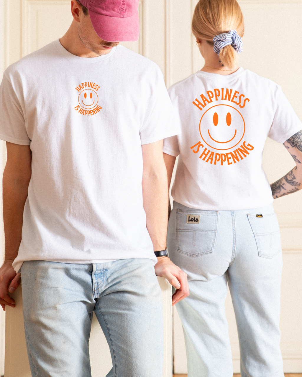Happiness is happening – Das motivierende Statement-T-Shirt für positive Vibes