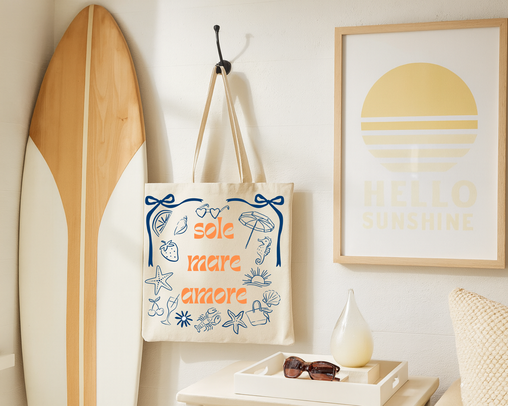 Baumwolltasche "sole, mare, amore"