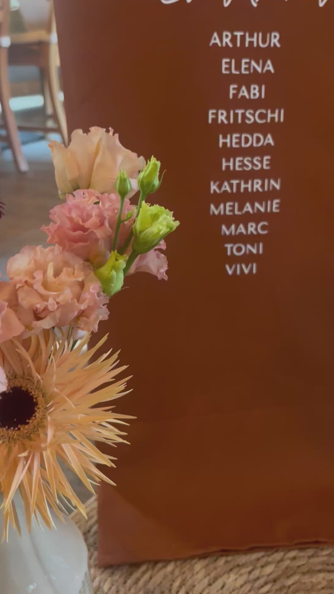 Personalisierter Sitzplan für dein Fest