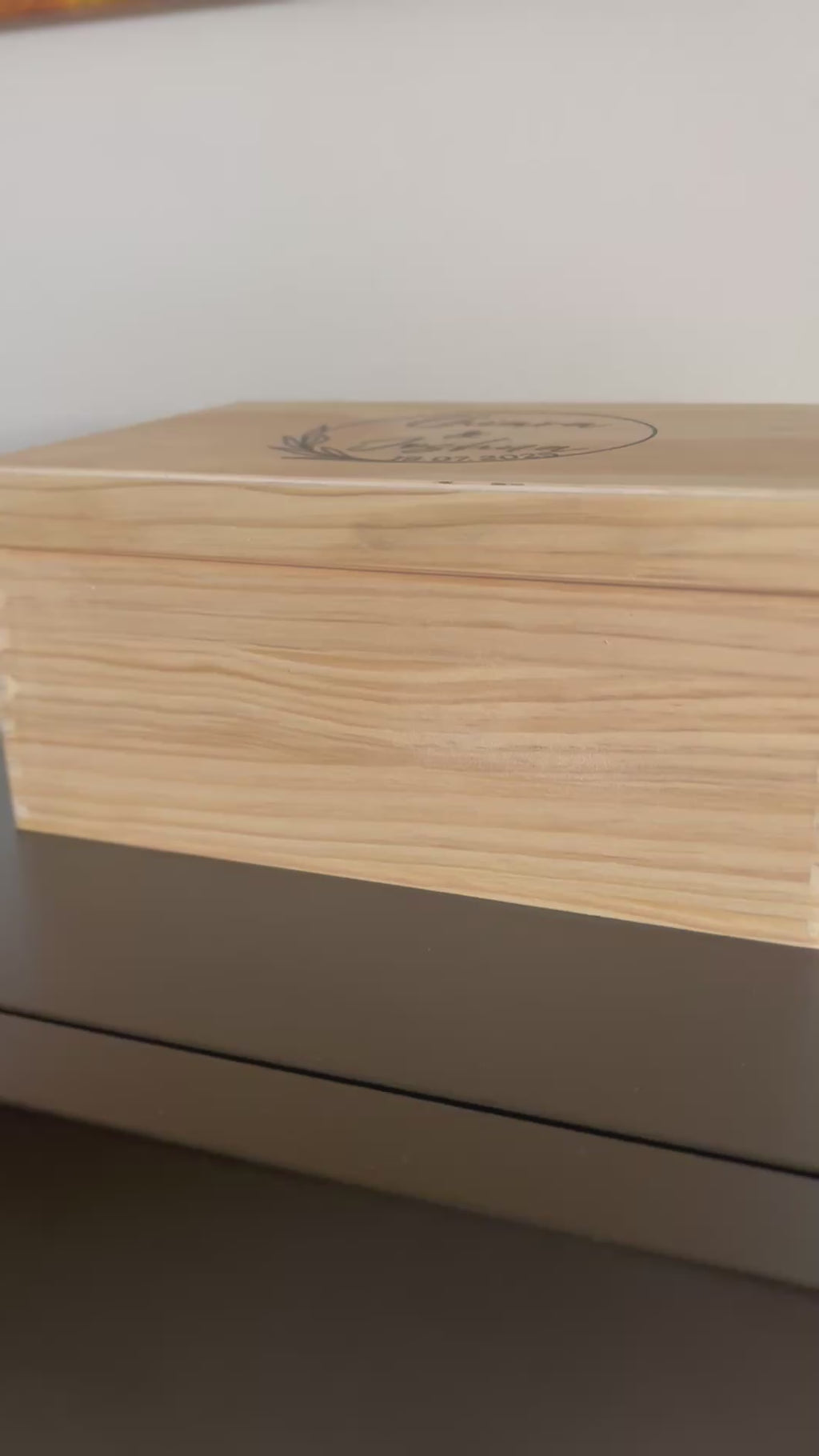 Erinnerungsbox mit Namen